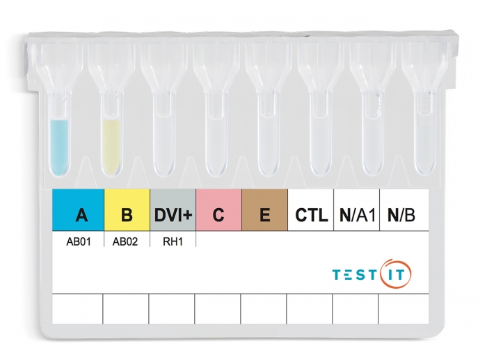 TEST IT Gel ABO Rh(C,E) DVI+ and Reverse